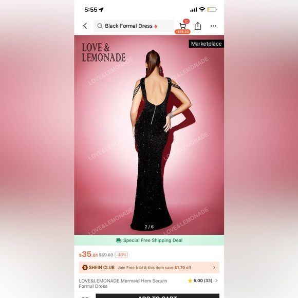 LOVE&LEMONADE Dress. Size small - Picture 4 of 4